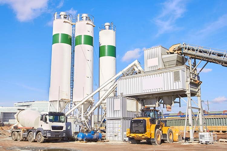 Stock Photo Cement Factory At Sunny Day - BW Sinclair